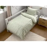 Krepové povlečení do postýlky Renforcé GRENTIS zelené Rozměr povlečení: 45 x 65 cm | 90 x 140 cm, polštář 45 x 65 cm, peřinka 90 x 140 cm, gramáž 110 g/m2