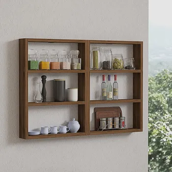 police Nástěnná police Hexa - Walnut