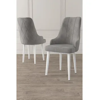 Jídelní stůl Sada židlí (6 kusů) Trex - Grey, White