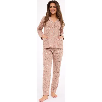 Dámské pyžamo Cornette 482/434 Smile 4 l/r S-2XL dámské rozepínací pyžamo béžová L