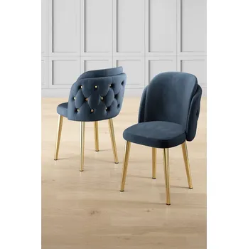 Jídelní stůl Sada židlí (6 kusů) Axle - Anthracite, Gold