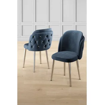 Jídelní stůl Sada židlí (6 kusů) Axle - Anthracite, Chrome