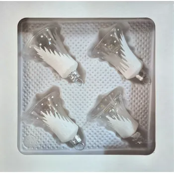 Vánoční dekorace ČR vánoční skleněné zvonky 4 ks