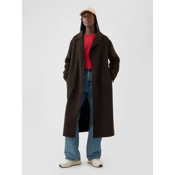 Dámský kabát GAP Vlněný kabát - Dámské GAP hnědá 3039640