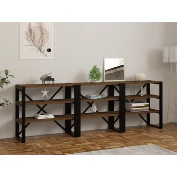 Komoda Konzolový stolek Prof - Walnut, Black