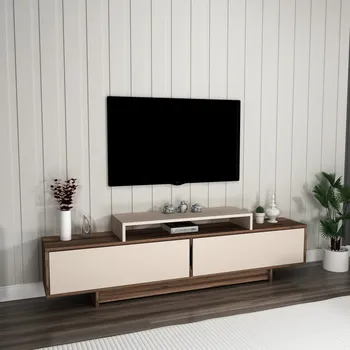 Televizní stolek TV stolek Grasyas - Light Walnut, Beige