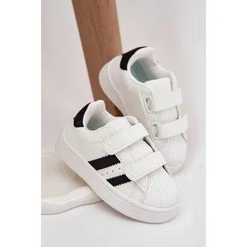 Dívčí tenisky Boto Dětské Sportovní Boty Sneakersy Z Eko Kůže Bílé Renel Boto černá | bílá 3455477