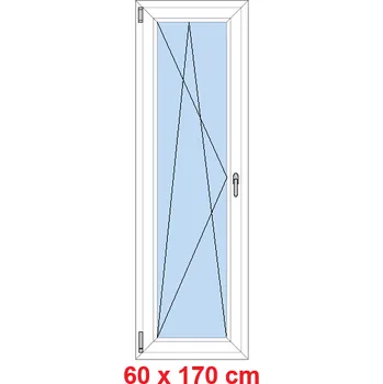 Okno Soft Balkonové dveře 60x170 cm, otevíravé a sklopné
