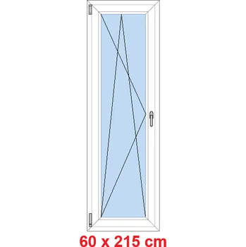 Okno Soft Balkonové dveře 60x215 cm, otevíravé a sklopné