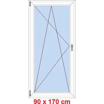 Okno Soft Balkonové dveře 90x170 cm, otevíravé a sklopné