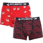 Pánské boxerky ATLANTIC 2-Pack velikost M red/navy