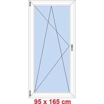 Okno Soft Balkonové dveře 95x165 cm, otevíravé a sklopné