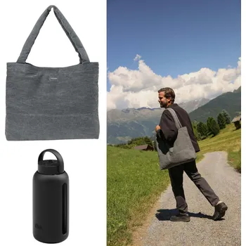 Přebalovací taška STUDIO NOOS Zvýhodněný set Taška Mom Bag Denim Grey + BINK Lahev Black