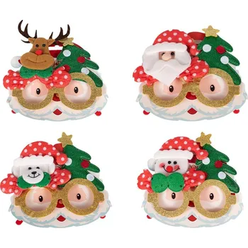 Dekorace do dětského pokoje Alltoys Vánoční brýle s třpytkami 17x14 cm