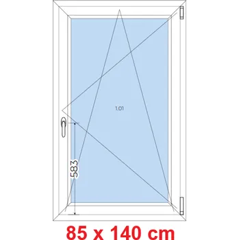 Okno Soft Plastové okno 85x140 cm, otevíravé a sklopné