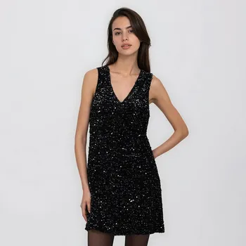 Dámské šaty Reserved - Flitrové mini šaty - černý - 110GP-99X - 110GP-99X-S