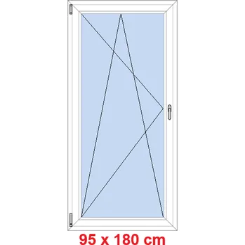 Okno Soft Balkonové dveře 95x180 cm, otevíravé a sklopné