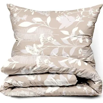Povlečení Bavlněné povlečení Louka béžová Zapínání: knoflík, Velikost polštáře: 50x70, Velikost přikrývky: 140x200