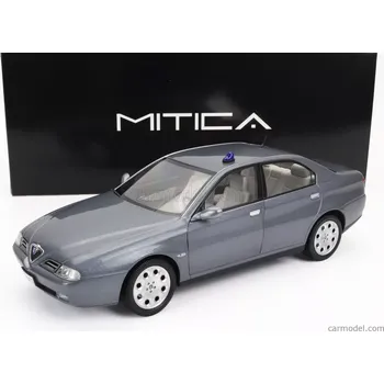 autíčko Mitica-diecast Alfa romeo 166 2.4 Jtd (with Decals Comando Esercito Italiano E Civile) 1998 – (lampeggiante Applicabile Con Biadesivo - Flashing Light With Double-sided Tape) 1:18 Nettuno Grey Met