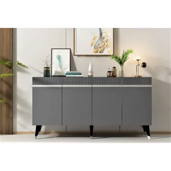 Komoda Konzolový stolek Defne - Anthracite, Silver