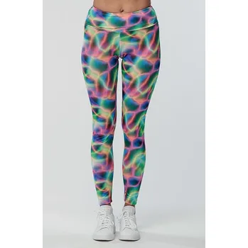 Dámské legíny Sportovní pestrobarevné dlouhé dámské legíny 365 délka normální velikost XL