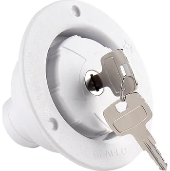 Příslušenství ke karavanu Seaflo nálevka s uzamykatelným víčkem s logem water pro hadice 38-40mm, bílá (Plnící hrdlo pro karavany a lodě)