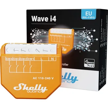 spínaný zdroj Shelly Wave i4 LR – Vstupní modul, 4 digitální vstupy