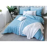 XPOSE® Krepové povlečení APOLENA - modré 140x200 cm, 70x90 cm, Krep + Prodloužená možnost vrácení zboží do 50 dnů