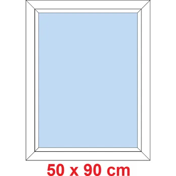 Okno Soft Plastové okno 50x90 cm, FIX neotevíravé