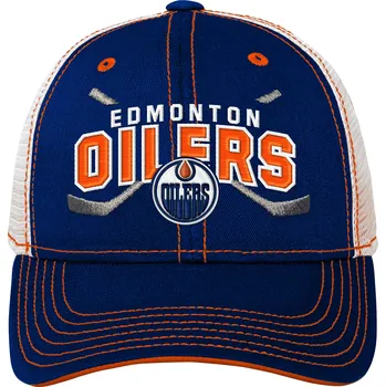 Kšiltovka Outerstuff Dětská kšiltovka Edmonton Oilers NHL Lockup Meshback Adjustable