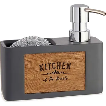 Mýdlenka Kinvara Dávkovač saponátu s místem pro houbičku, šedá