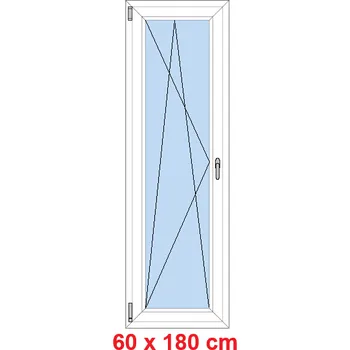Okno Soft Balkonové dveře 60x180 cm, otevíravé a sklopné