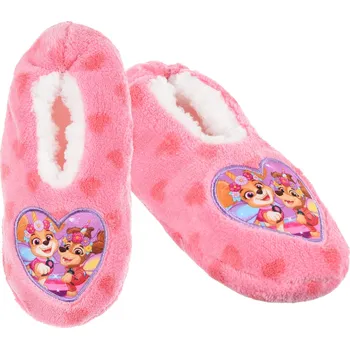 Dětská sálová obuv BAČKORY TLAPKOVÁ PATROLA (růžové) Velikost: 27-30