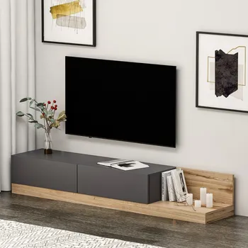 Televizní stolek TV stolek Majör - Anthracite, Walnut