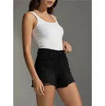 Sinsay - Džínové šortky s oděrkami - černá - 708DB-99J - 708DB-99J-38