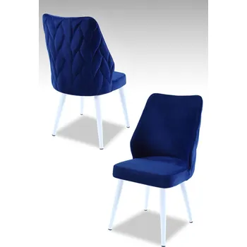 Jídelní stůl Sada židlí (4 kusy) Pufi - Sax Blue, White