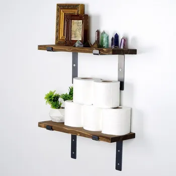 police Dekorativní dřevěná nástěnná police Lam005