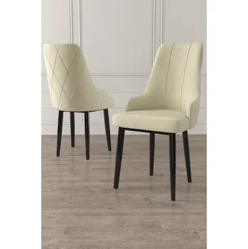 Jídelní stůl Sada židlí (6 kusů) Trex - Cream, Black