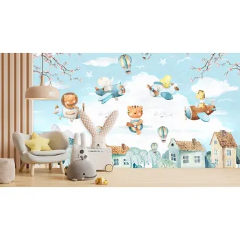 Fototapeta Dětská fototapeta na zeď - Dobrodružství v oblacích Typ: Vliesová