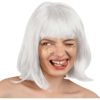 Karnevalová paruka PartyDeco Paruka bílá Cleopatra