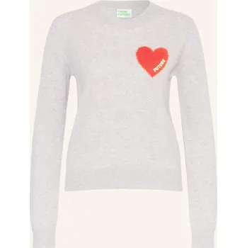 Dámský svetr From Future Dámský Kašmírový Svetr, světle šedá / červená, 36