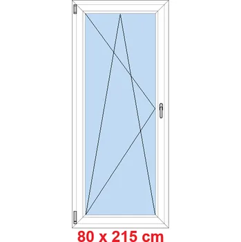 Okno Soft Balkonové dveře 80x215 cm, otevíravé a sklopné