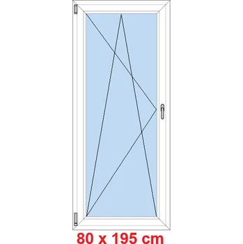 Okno Soft Balkonové dveře 80x195 cm, otevíravé a sklopné
