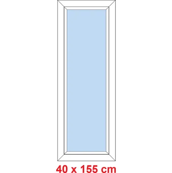 Okno Soft Plastové okno 40x155 cm, FIX neotevíravé