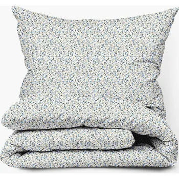 Povlečení Bavlněné povlečení Kvítky modré Zapínání: knoflík, Velikost polštáře: 70x90, Velikost přikrývky: 140x220