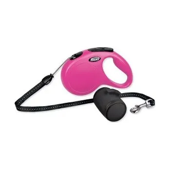 Vodítko pro psa Vodítko FLEXI Classic Set lanko s multiboxem M 5m růžová