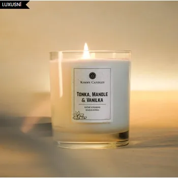 Svíčka KimmyCandles.cz Sójová svíčka Tonka, Mandle & Vanilka