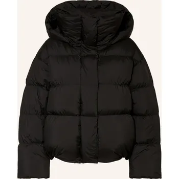 Dámská bunda Jnby Dámská Peříčková Bunda S Odnímatelnou Kapucí, černá, 36