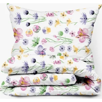 Povlečení Bavlněné povlečení Zahradní kvítí Zapínání: knoflík, Velikost polštáře: 50x70, Velikost přikrývky: 140x200