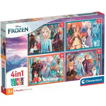 Puzzle Frozen (Ledové království) Clementoni - Puzzle 4v1 Ledové Království (12+16+20+24 dílků)